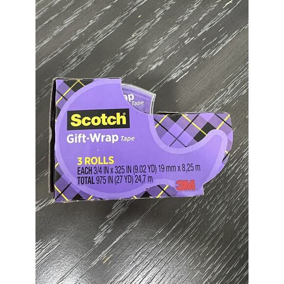 Scotch 3M Gift Wrap Tape Satin Finish 3/4" x 325" ea - 18 Rolls Total - Picture 2 of 4
